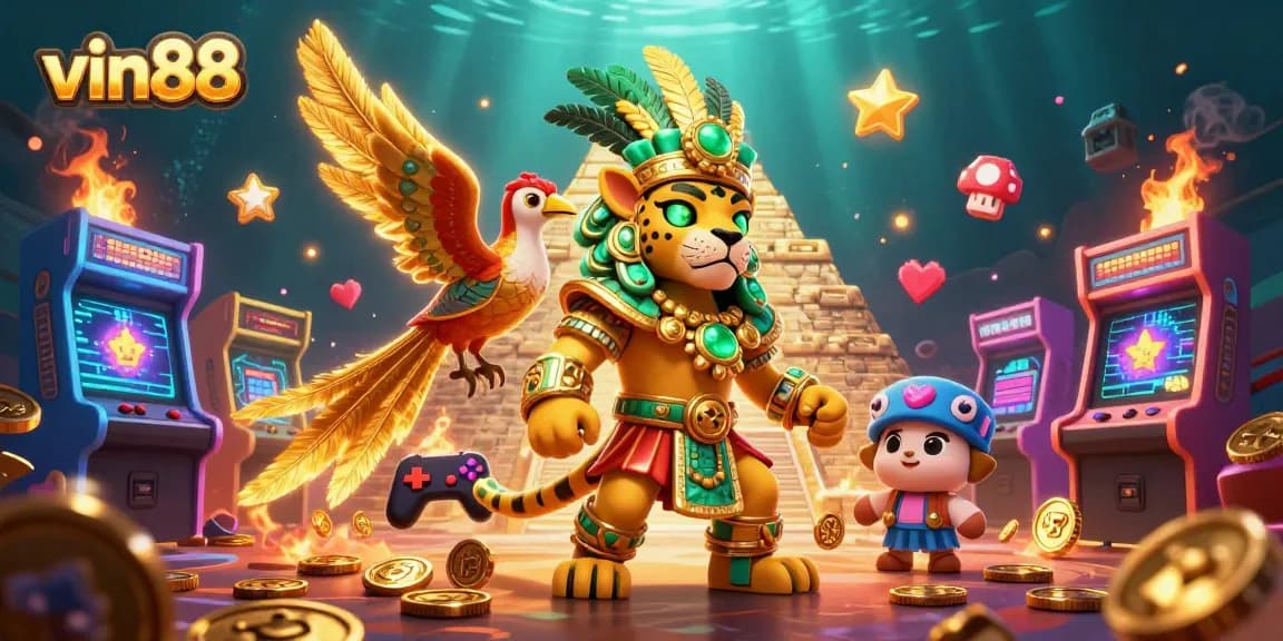 Experience winning moments with vin88 in a vibrant and dynamic casino scene packed with action.