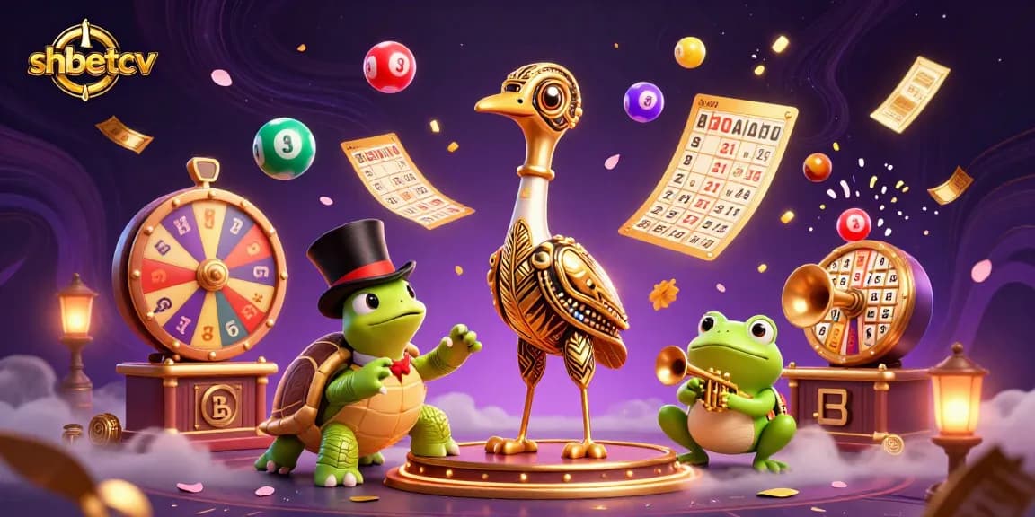 Experience shbetcv with engaging 3D characters at a lively casino scene, emphasizing chance and excitement.