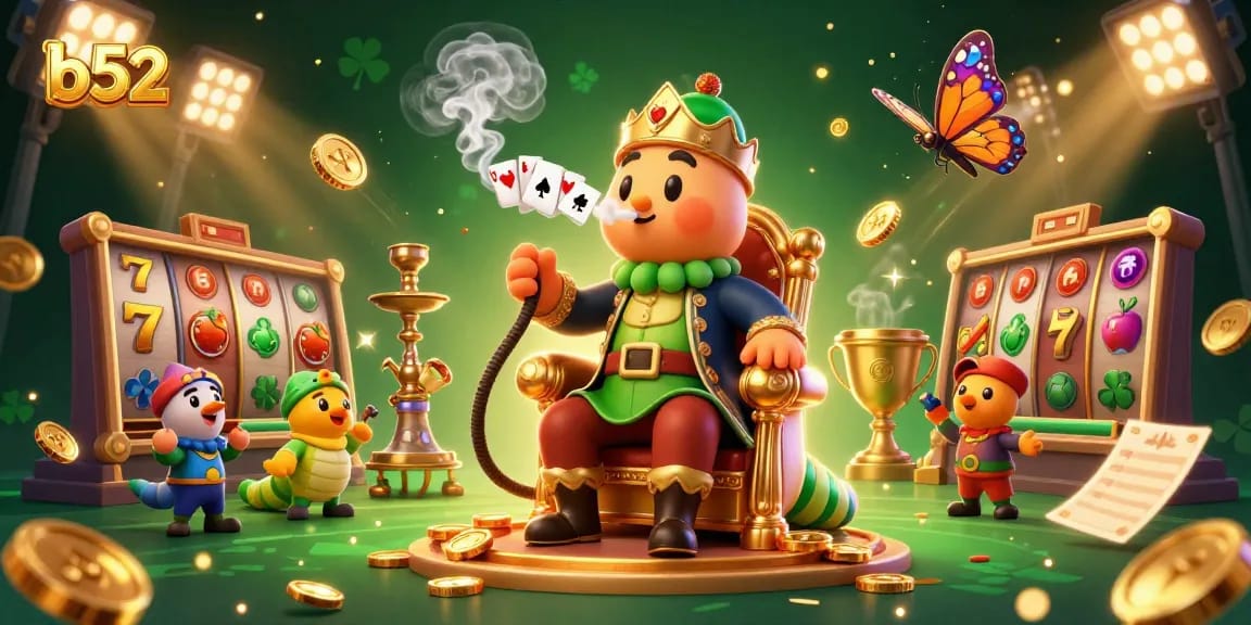 Experience the thrill of b52 slots with vibrant gaming elements and a colorful casino scene.