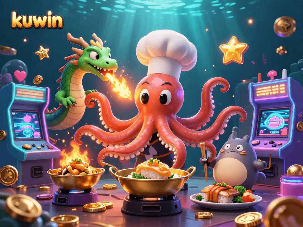 Experience kuwin's vibrant casino scene featuring dynamic characters and gaming excitement.