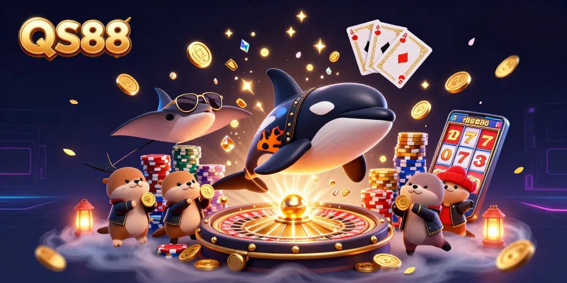 QS88 khám phá thế giới sòng bạc với cá voi orca, cá đuối và hải ly