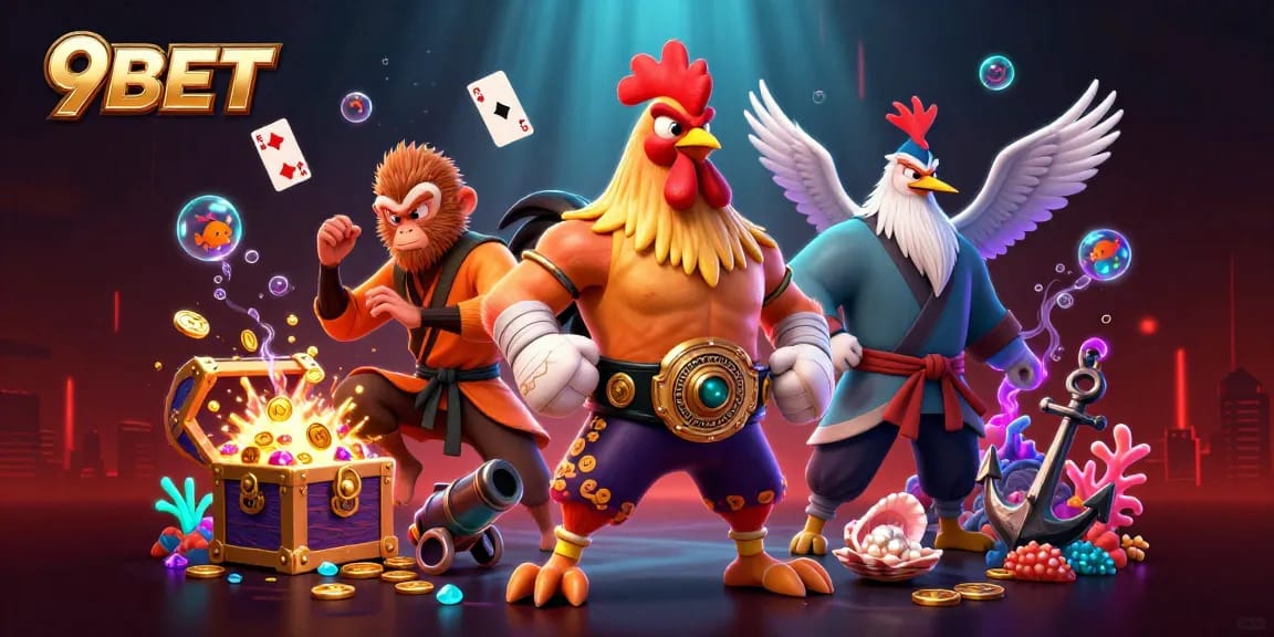 Engage in thrilling gameplay with 9BET's vibrant casino adventure featuring dynamic characters and rich gaming elements.