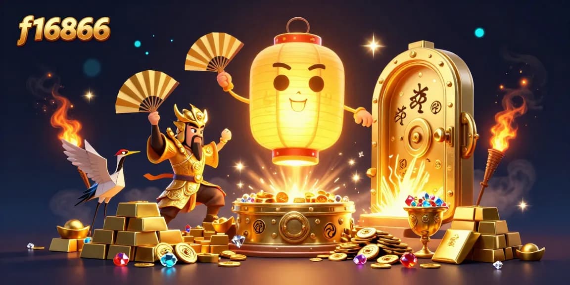 Experience the thrill of winning with f16866's vibrant casino scene enhanced by golden treasures.