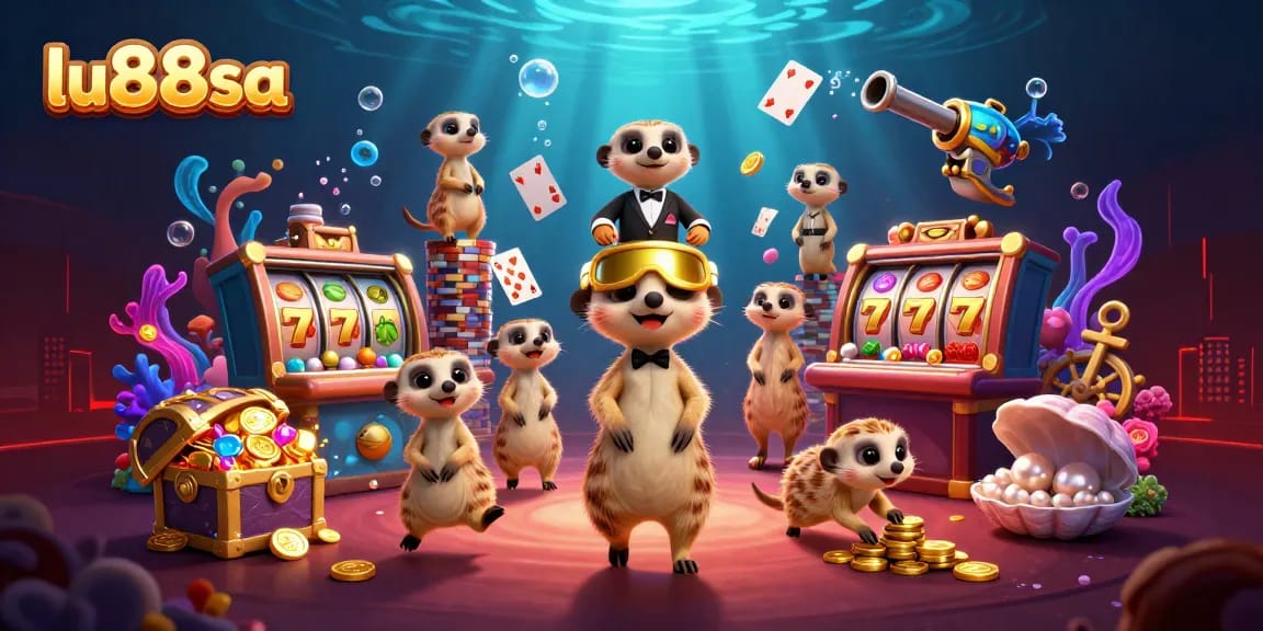 Experience the excitement of lu88sa as meerkats run a vibrant casino filled with colorful games and treasures