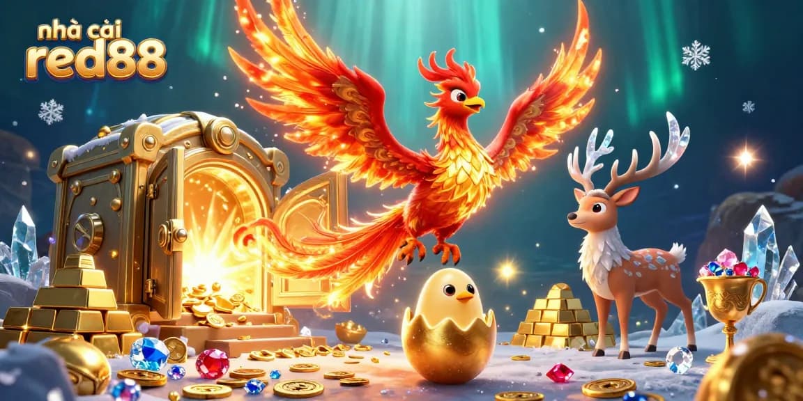 Experience the excitement of nhà cái red88 with a vibrant casino-themed illustration showcasing dynamic characters and thrilling game elements.