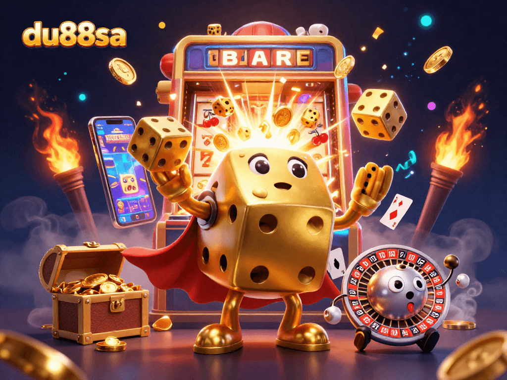Engage with du88sa's vibrant casino experience featuring dynamic characters and exciting jackpot scenes.