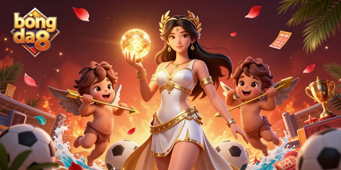bóng đá o8 showcases an engaging sports betting scene with a goddess motif, celebrating the thrill of victory.
