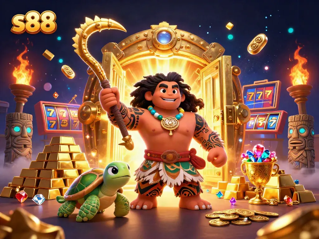 Experience thrilling s88 casino action with a colorful 3D scene featuring iconic characters and vibrant symbols.