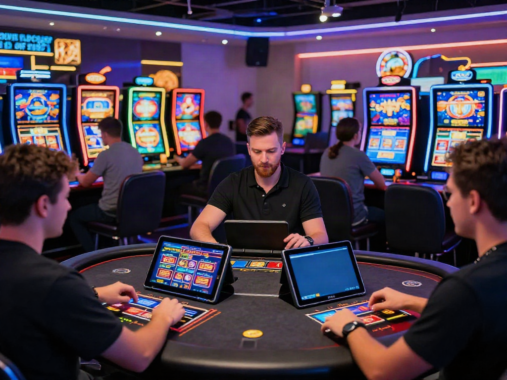 Vibrant online gaming scene at DA88, showcasing slot games and live dealers.