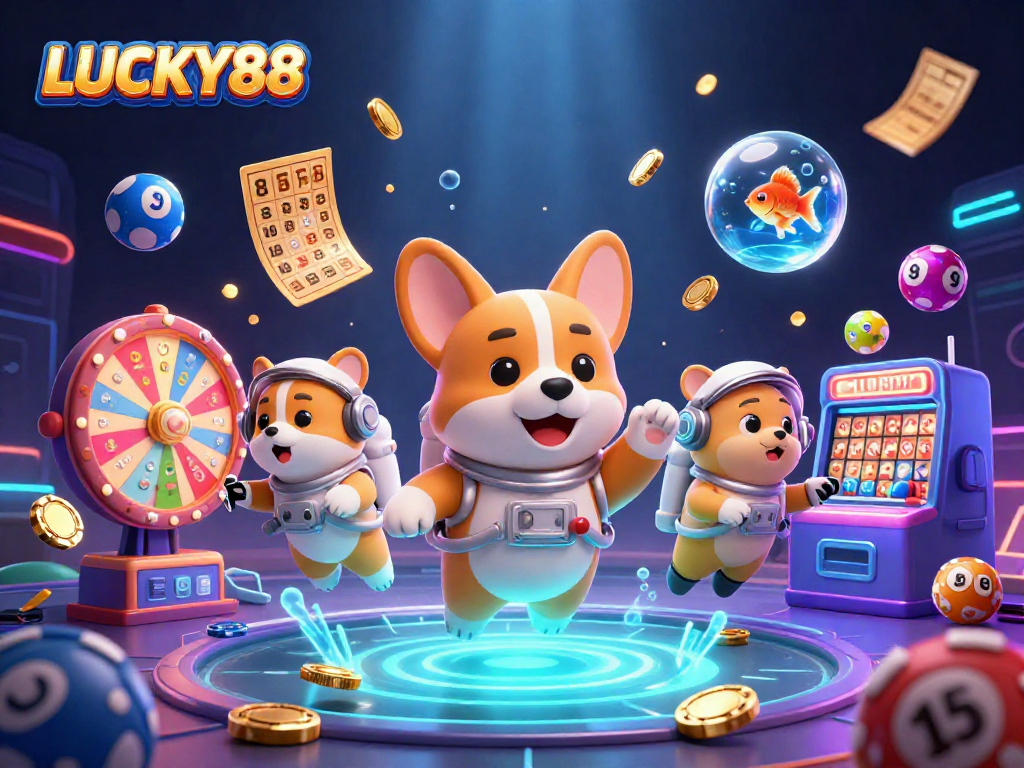 Experience the thrills of LUCKY88 casino with engaging games and vibrant scenes of winning.