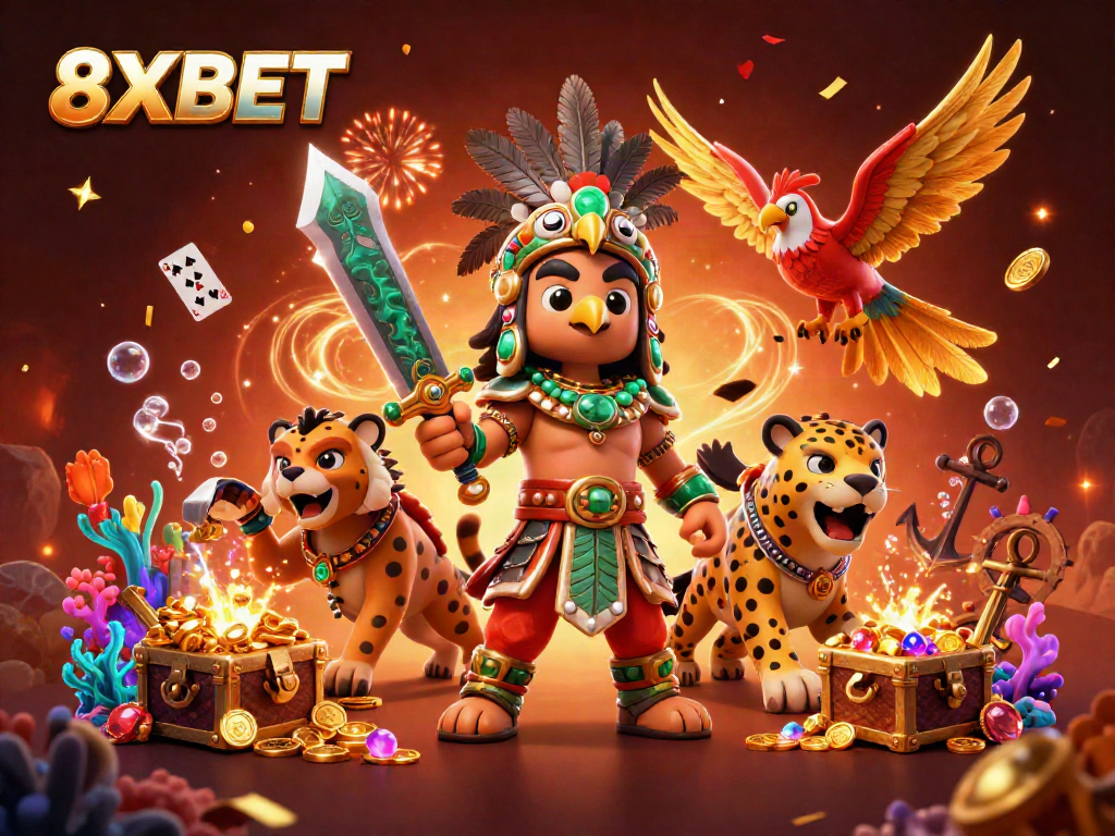 Experience thrilling gaming adventures with 8XBET, featuring vibrant characters and dynamic action.