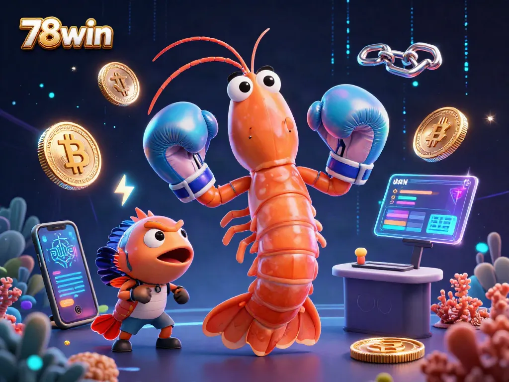 Place bets and win with 78win showcasing vibrant crypto-themed gaming elements.