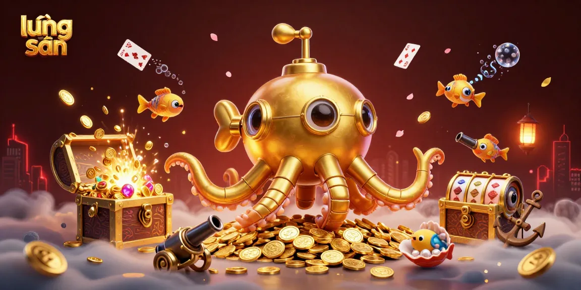 Experience the thrill of winning with lương sơn in this vibrant 3D casino illustration, featuring underwater elements