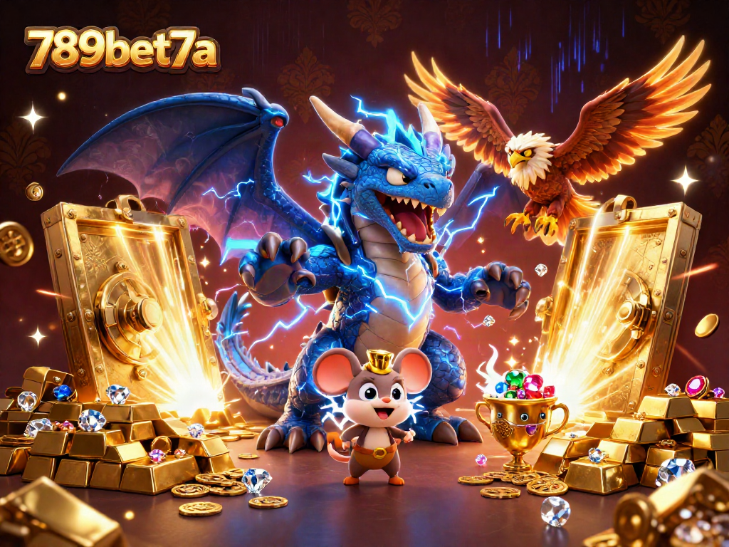 Win big with 789bet7a's exciting online gaming and casino experiences surrounded by treasure.