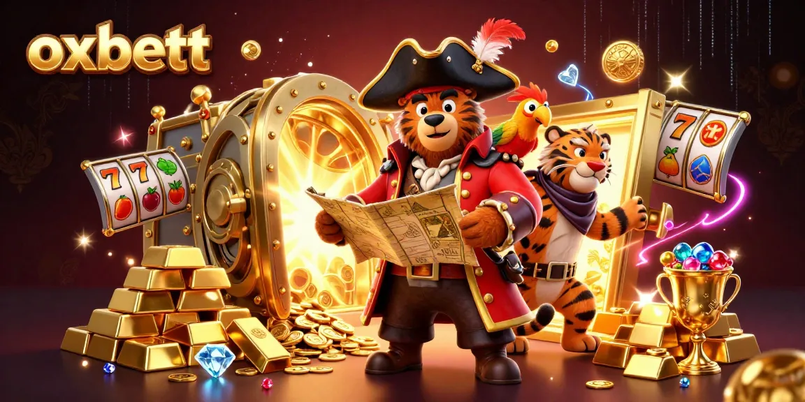 Experience thrilling adventures with oxbett as a cartoon pirate bear and friends discover treasures and jackpots.