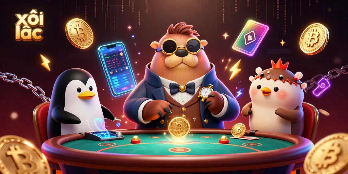 Experience the thrill of gambling as xôi lạc comes alive with vibrant 3D characters and casino elements.
