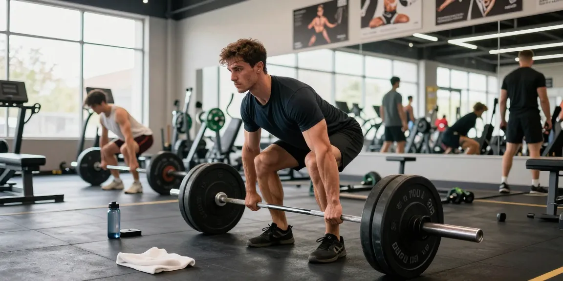 Prime Pharma Steroiden: Bodybuilder lifting weights in a modern gym.