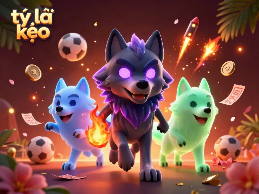 Explore tỷ lệ kèo as dynamic wolves lead the way with betting slips and sports elements.