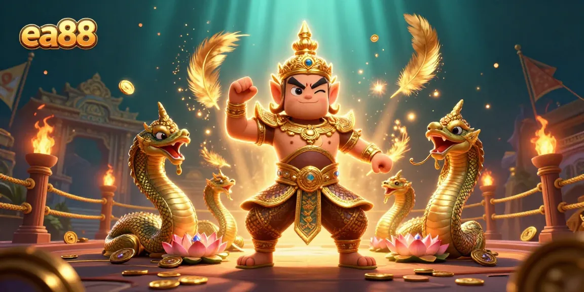 Experience the excitement of ea88's live casino with vibrant characters and dynamic game elements.