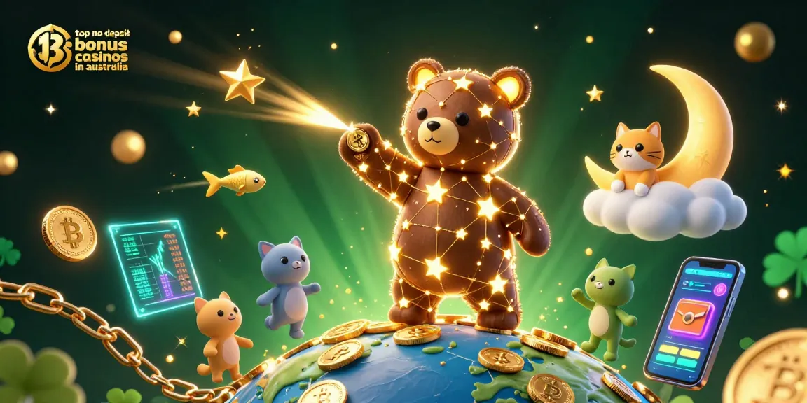 Engage with top no deposit bonus casinos in Australia while exploring vibrant 3D characters and elements.