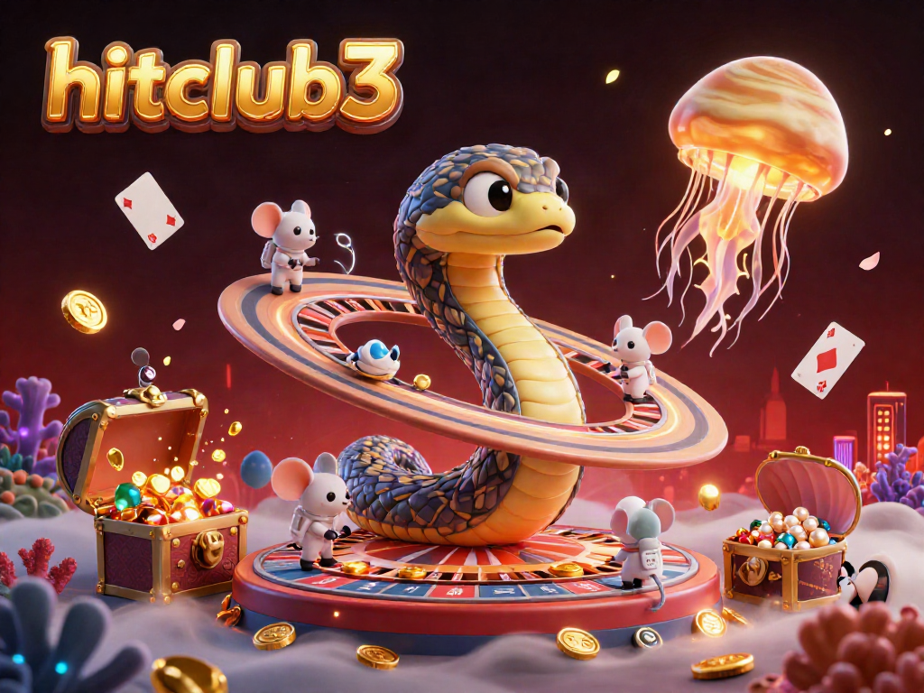 Experience exciting bets in the hitclub3 cosmic casino with roulette wheels and vibrant gaming elements.