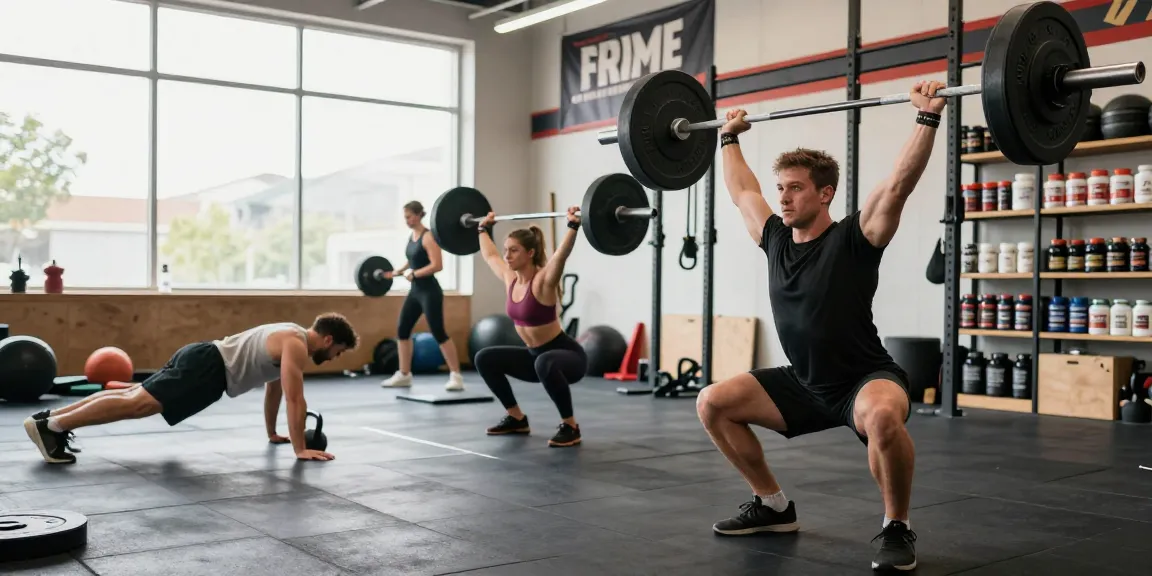 Prime Pharma Steroiden athletes engaging in intense workouts at a vibrant gym