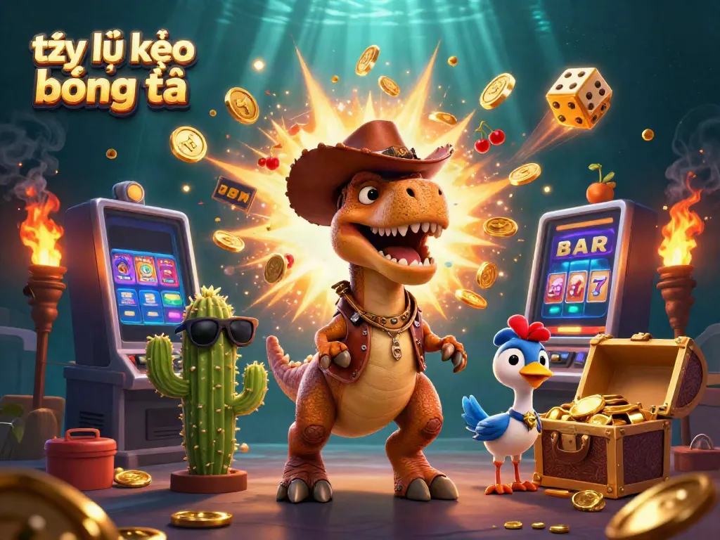 Experience thrilling gameplay with tỷ lệ kèo bóng đá as our cartoon dinosaur hero encounters a jackpot explosion.