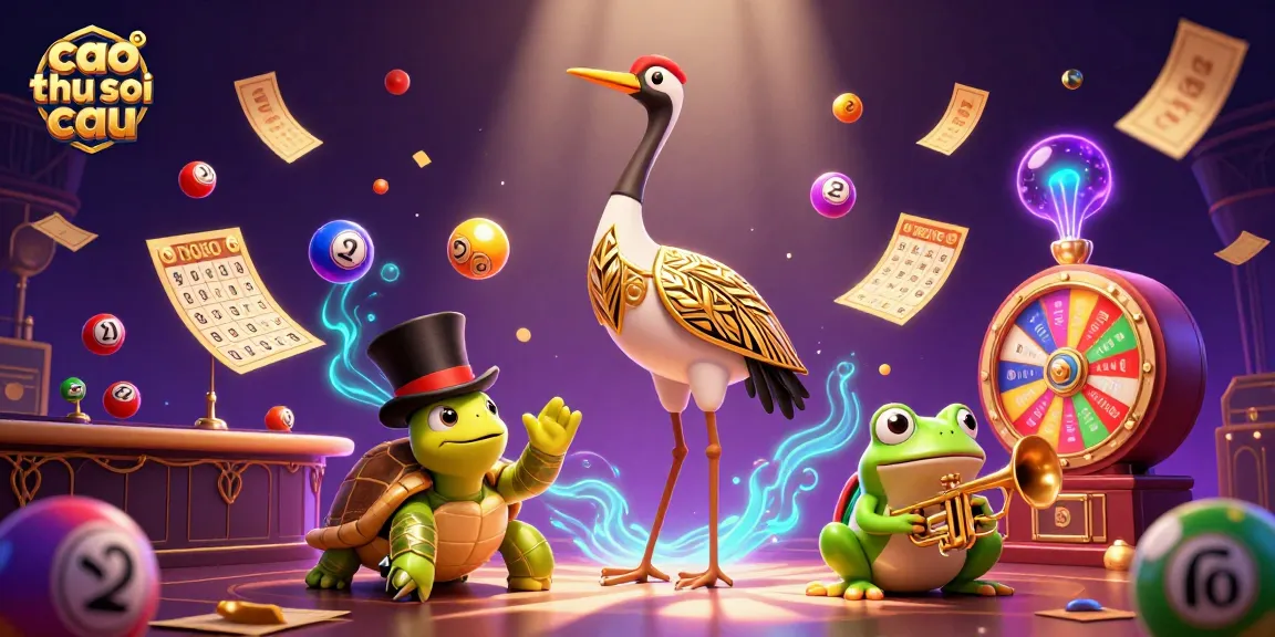 Playful lottery scene with cao thu soi cau characters and vibrant game elements enhancing the excitement.