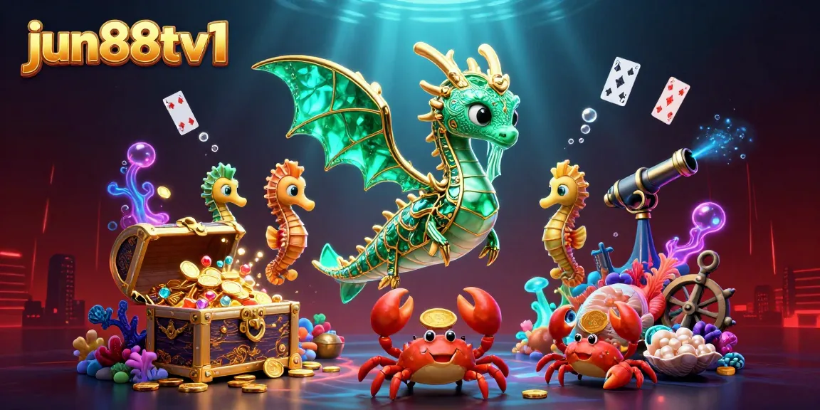 Bet on fortune with the majestic jun88tv1 sea dragon amid treasures and vibrant gaming elements.