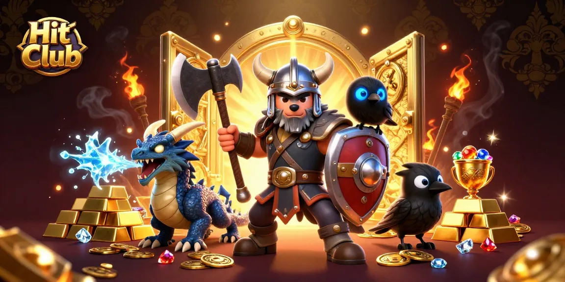 Unveil winnings and excitement at Hit Club with captivating Viking warriors and rich treasures.