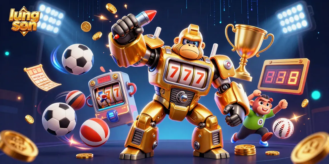 Experience the thrill of lương sơn with vibrant casino-themed 3D characters and elements.