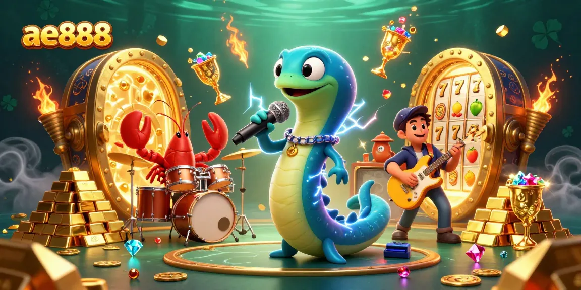 Win big at ae888 with a lively underwater casino scene featuring electric eel DJ, lobster drummer, and seahorse guitarist